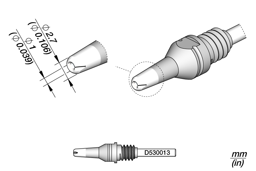 D530013 - Through-hole Desoldering Ø 1 PADS S1